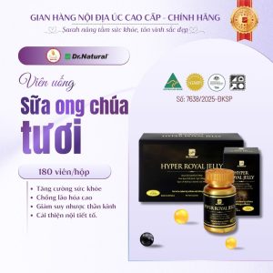 Viên uống sữa ong chúa hàm lượng cao, bồi bổ sức khỏe - Thực Phẩm Bảo Vệ Sức Khỏe Dr. Natural Hyper Royal Jell