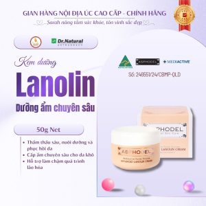 Kem dưỡng Asphodel Advanced Lanolin Cream chiết xuất mỡ cừu Lanolin, dưỡng ẩm sâu, giảm nứt nẻ, làm mềm da